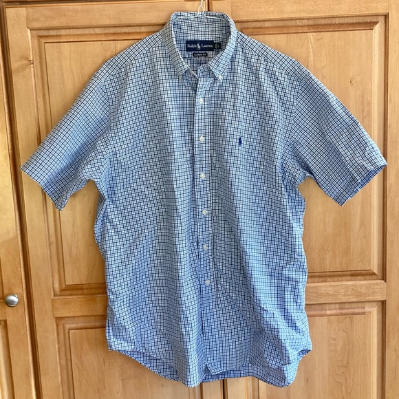 Ralph Lauren Classic Fit Long Sleeve Button Down Shirt Men's M cotton green type Vintage Second Hand